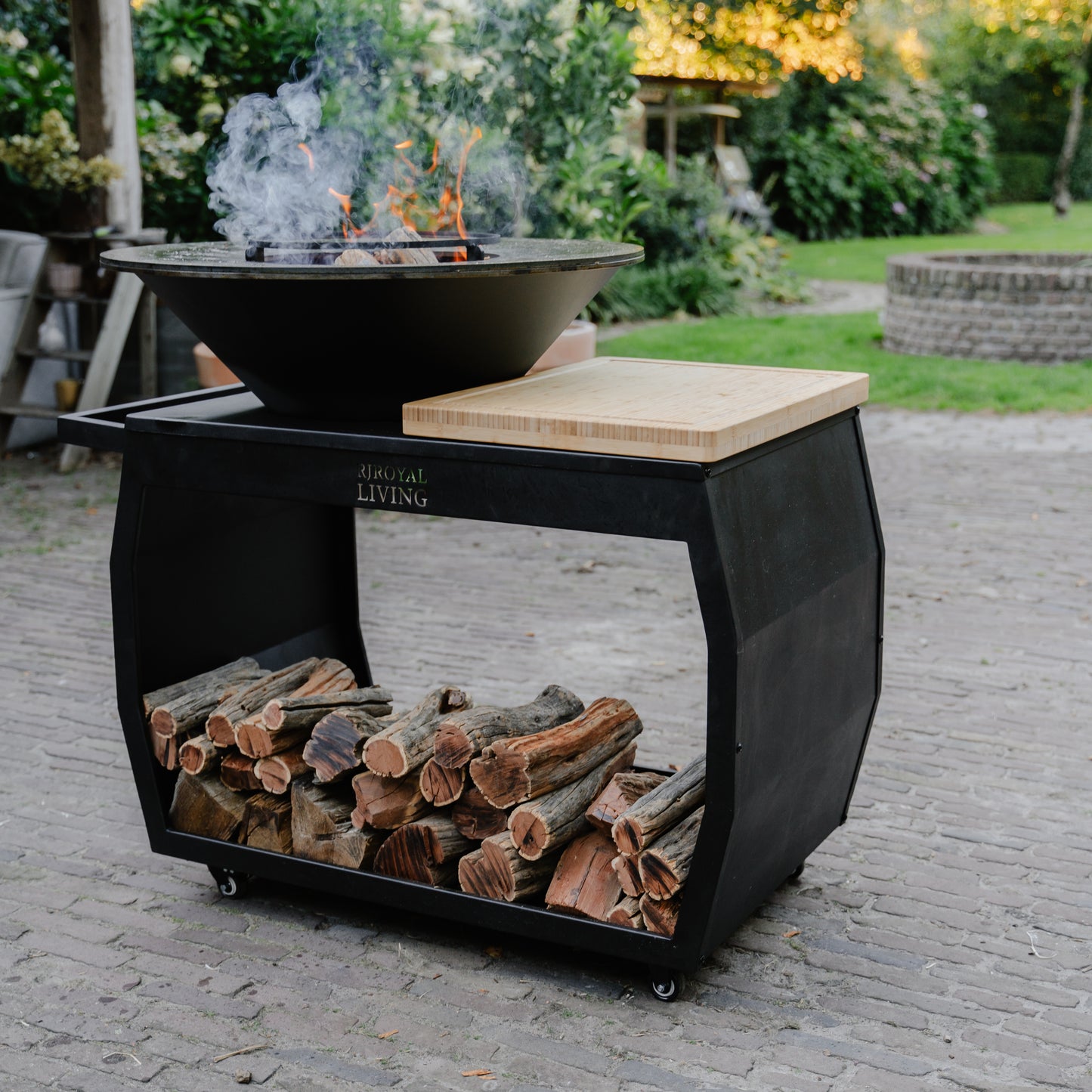 BBQ Plancha Grill Big Jack Black 2.0 - Met hoes en houtopslag