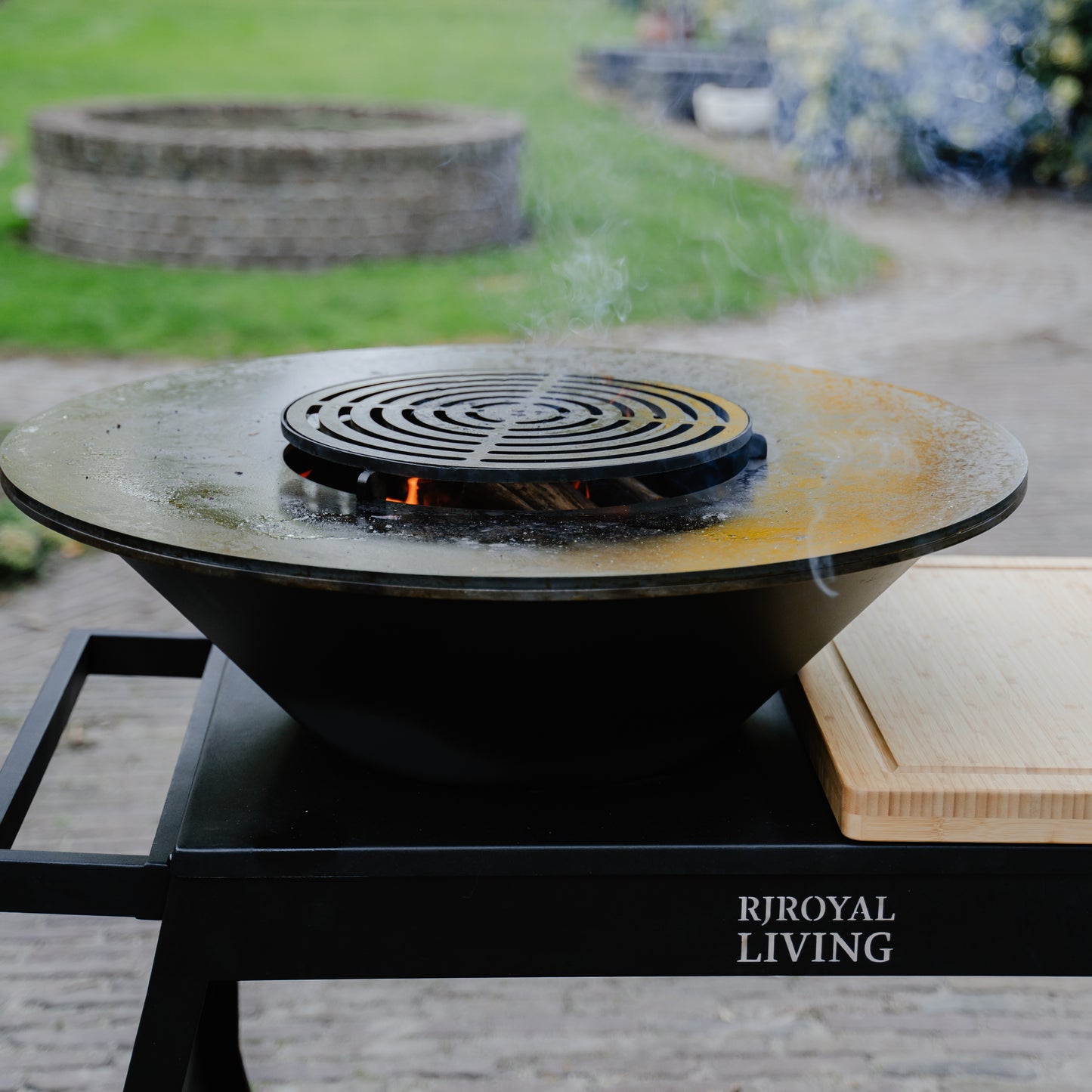 BBQ Plancha Grill Big Jack Black 2.0 - Met hoes en houtopslag