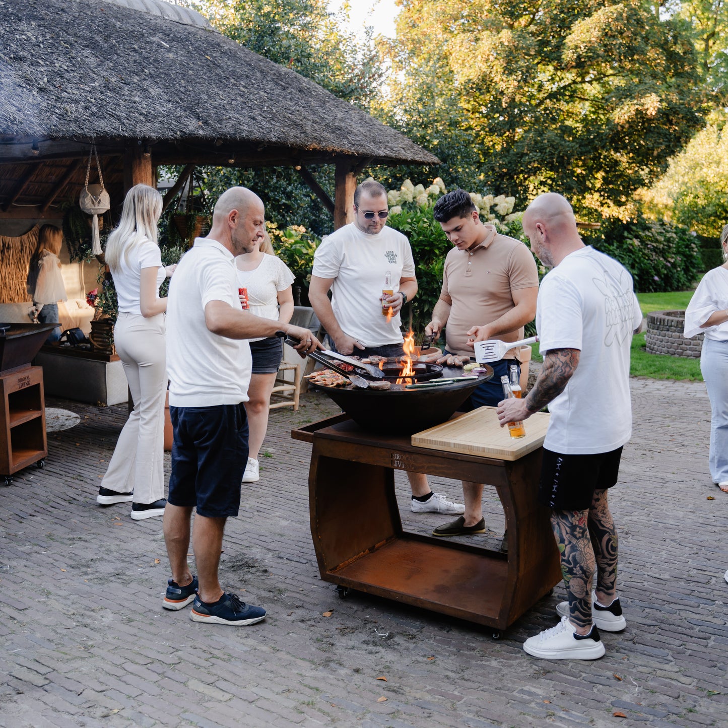 BBQ Plancha Grill Big Jack Cortenstaal 2.0 - Met hoes en houtopslag