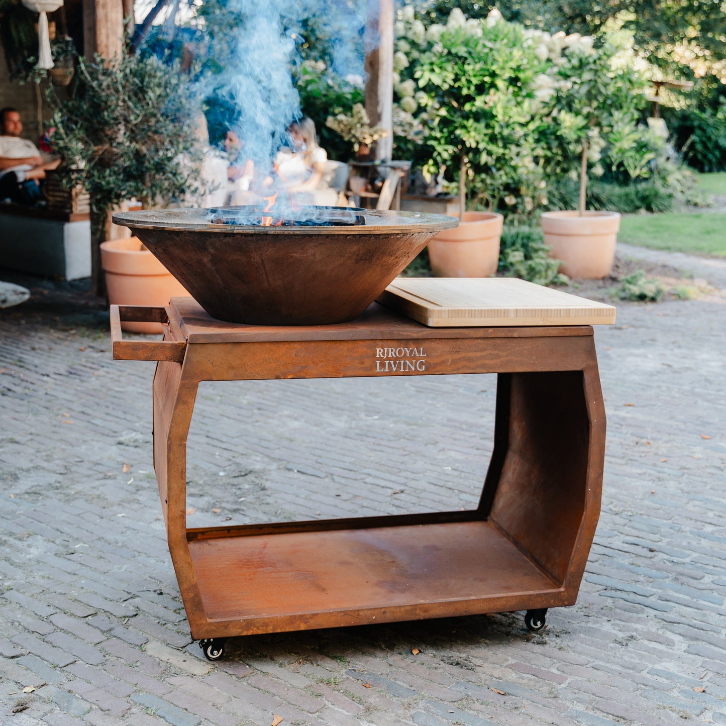 BBQ Plancha Grill Big Jack Cortenstaal 2.0 - Met hoes en houtopslag