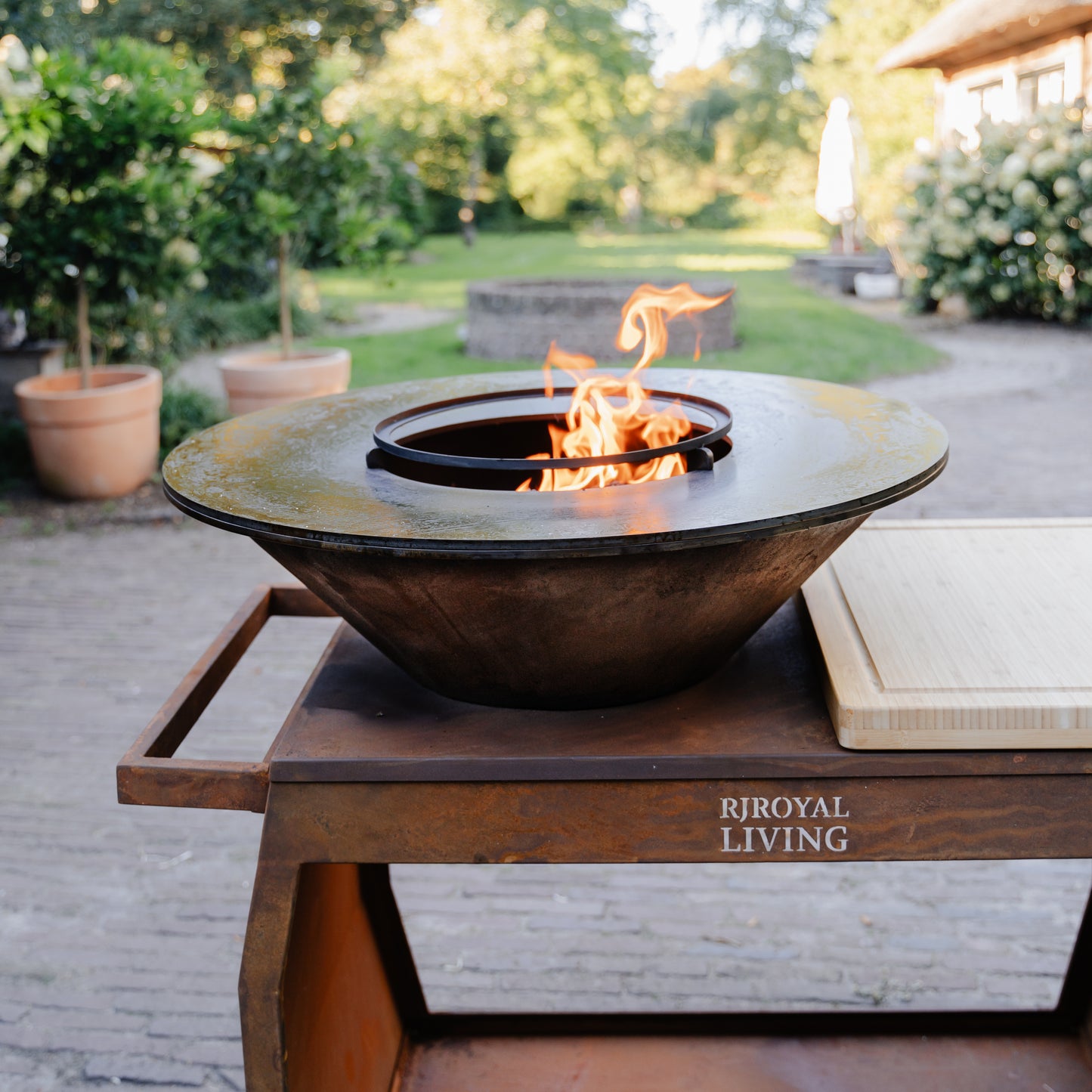 BBQ Plancha Grill Big Jack Cortenstaal 2.0 - Met hoes en houtopslag