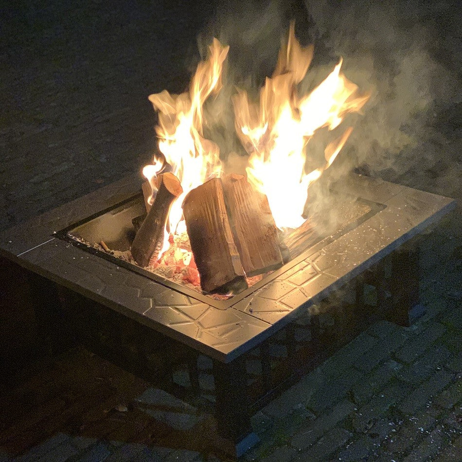 Vuurschaal en BBQ Terrashaard 80cm XXL de Luxe - met hoes