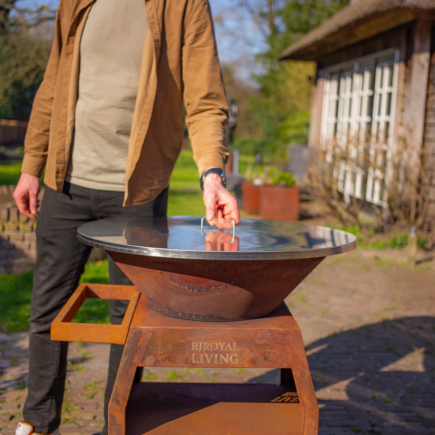 RVS 304 BBQ Plancha 70cm afdek plaat