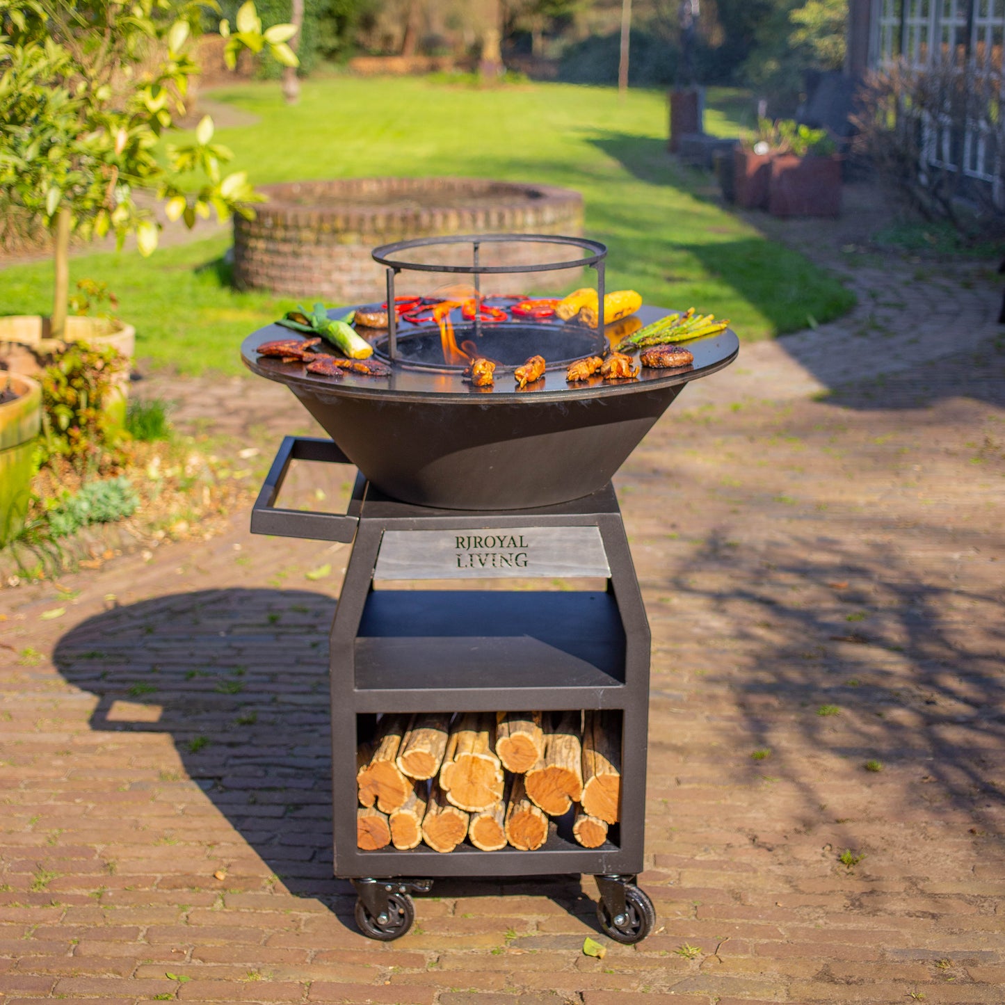 BBQ Plancha Grill Maestro Smokeless XXL Ø80cm Blackline - Rookloze Plancha