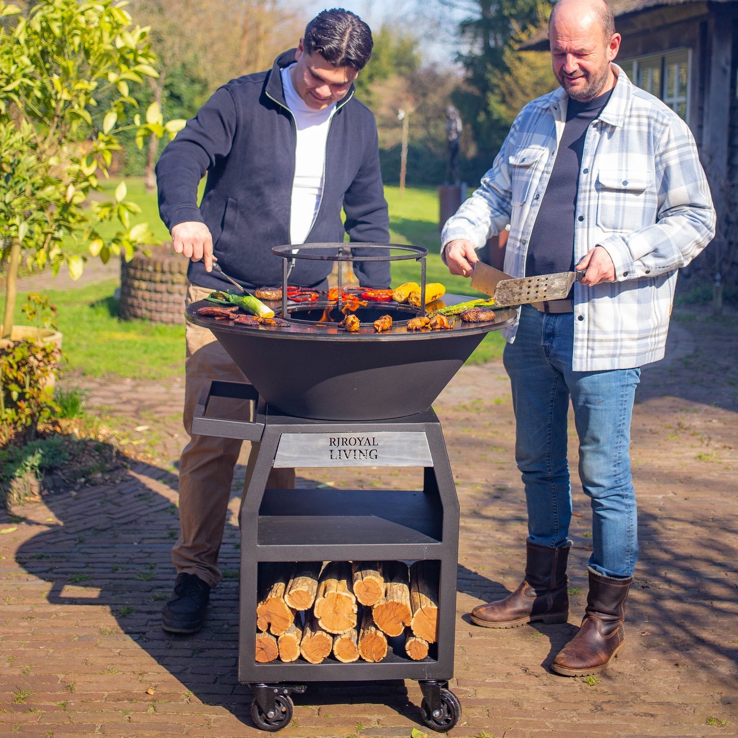 BBQ Plancha Grill Maestro Smokeless XXL Ø80cm Blackline - Rookloze Plancha