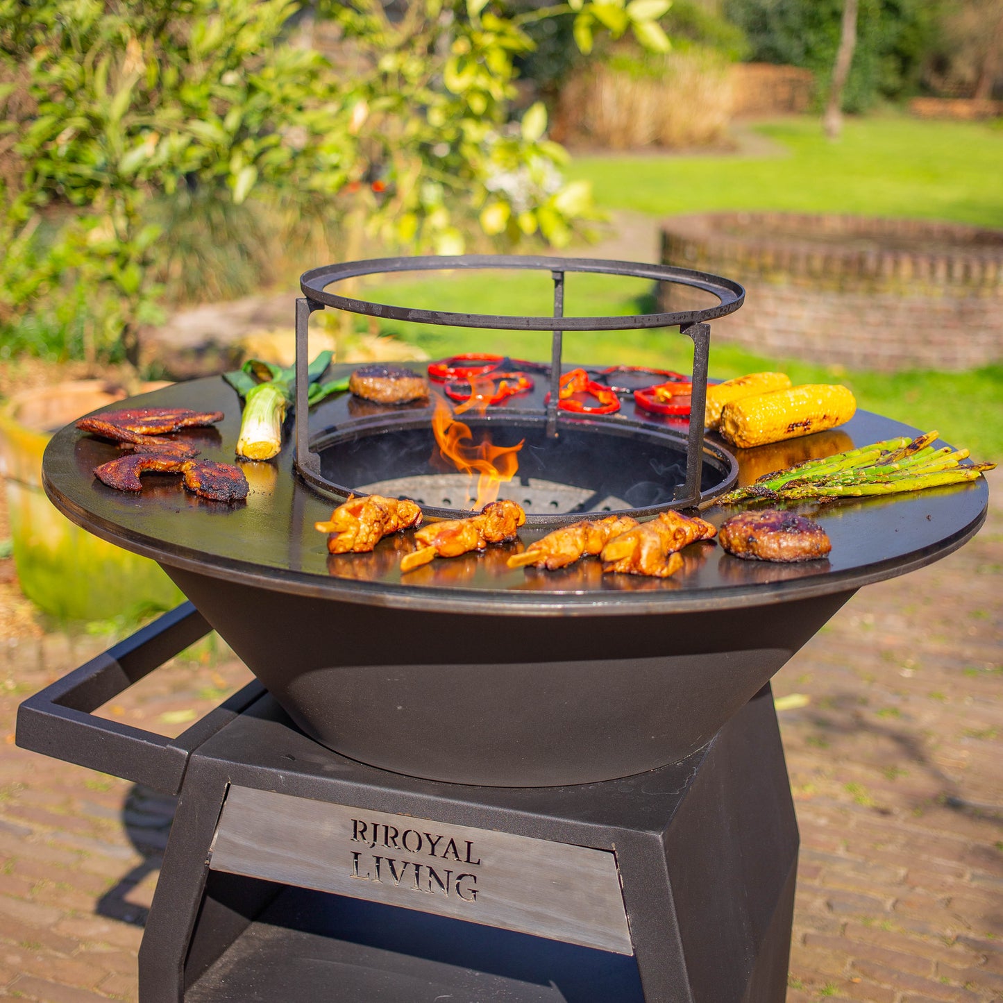 BBQ Plancha Grill Maestro Smokeless XXL Ø80cm Blackline - Rookloze Plancha