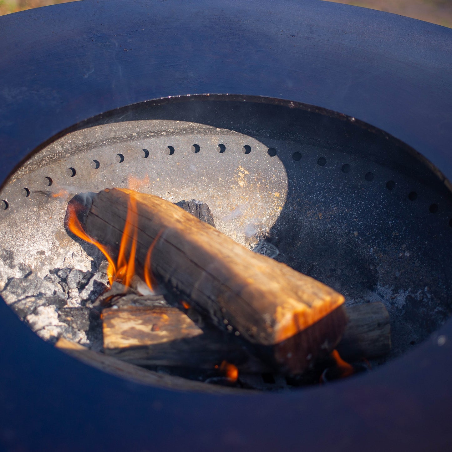 BBQ Plancha Grill Maestro Smokeless XXL Ø80cm Blackline - Rookloze Plancha Met Mesa Houten Omranding