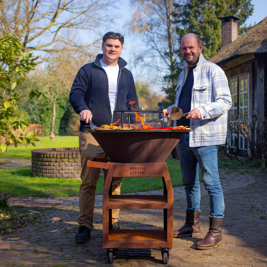 BBQ Plancha Grill Maestro Smokeless XXL Ø80cm Cortenstaal - Rookloze Plancha