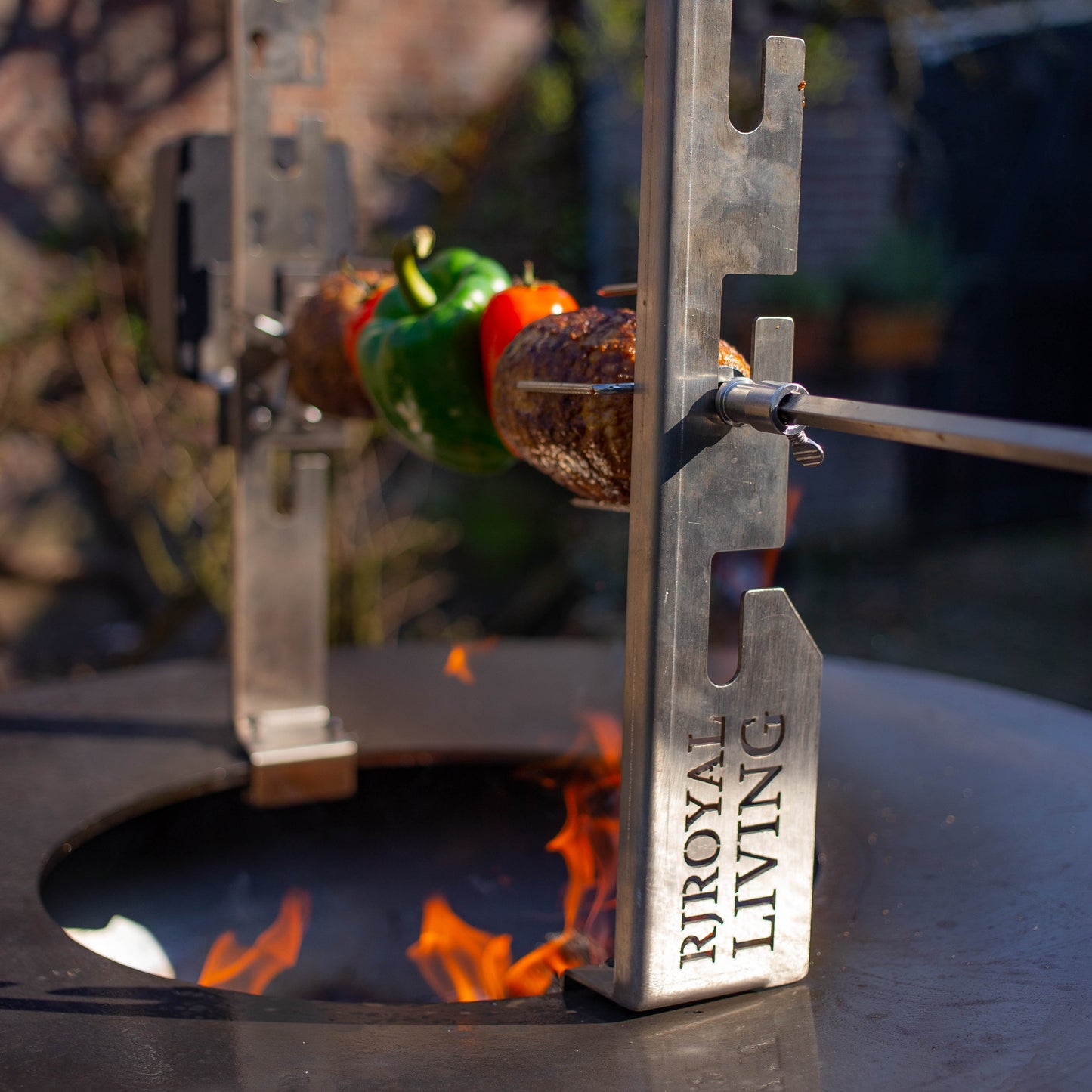 BBQ Plancha Rotisserie Set met Motor (304 RVS)