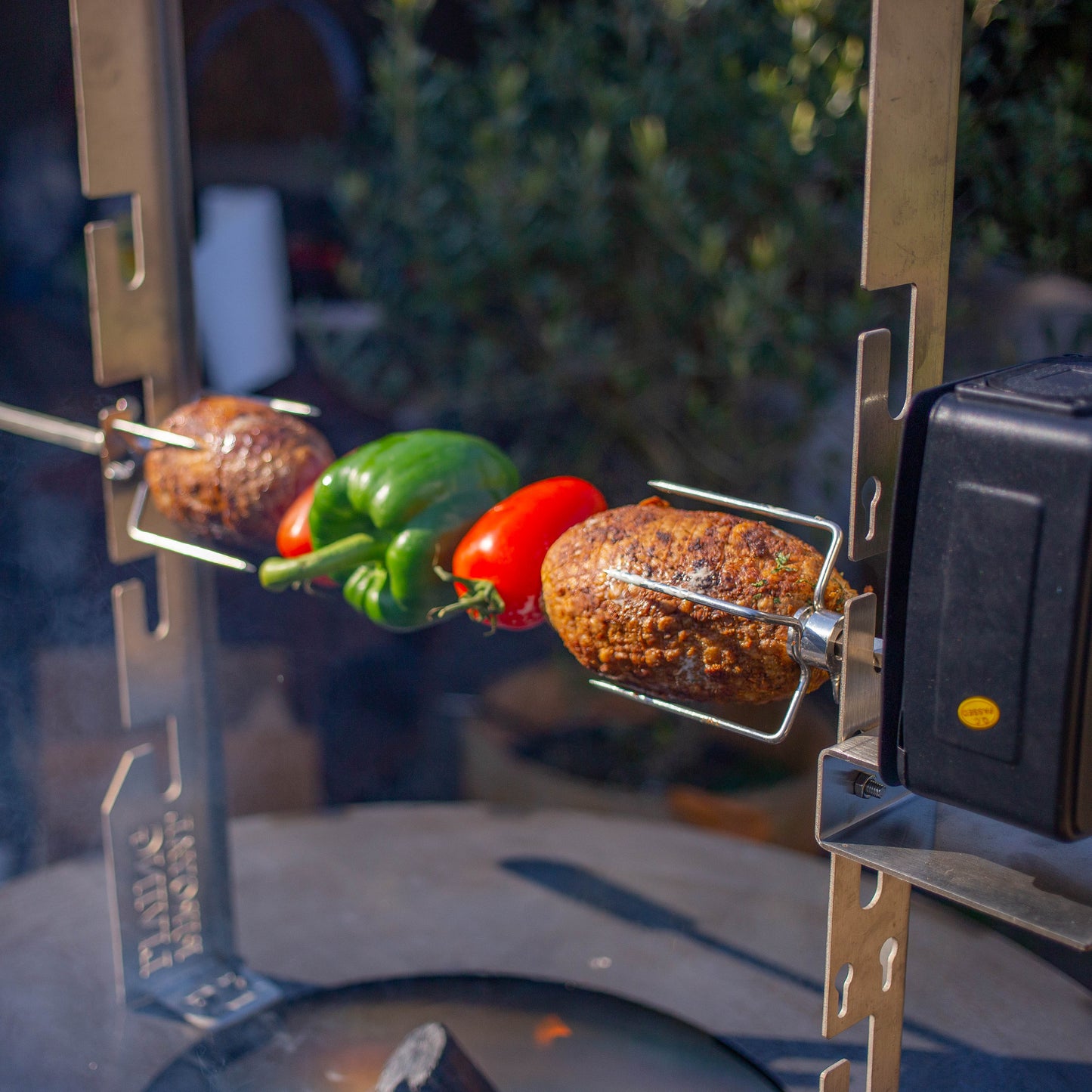 BBQ Plancha Rotisserie Set met Motor (304 RVS)