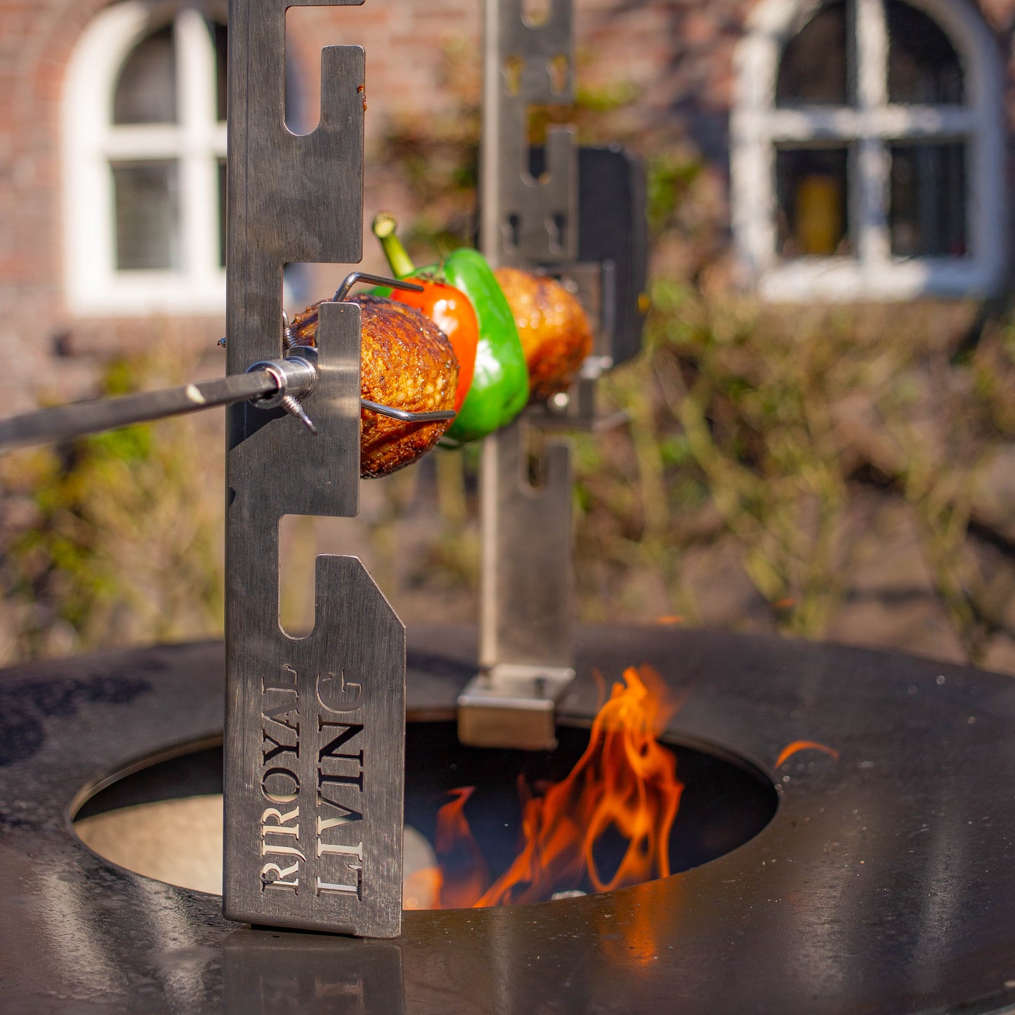 BBQ Plancha Rotisserie Set met Motor (304 RVS)