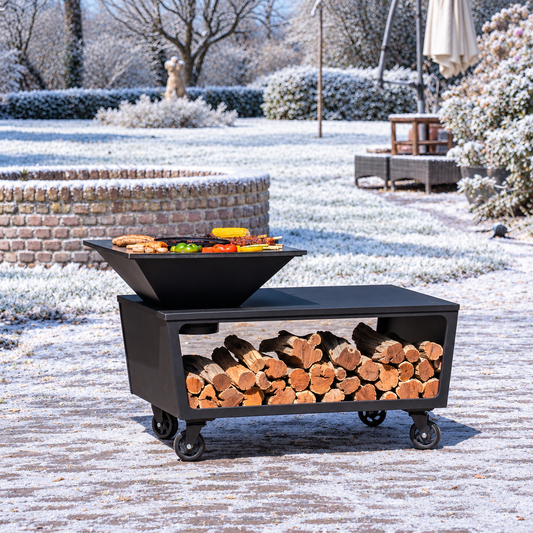 RJRoyal Living Compania 60 cm zonder snijplank in besneeuwde tuin