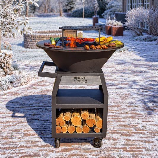 BBQ Plancha Grill Maestro Smokeless XXL Ø80cm Blackline - Rookloze Plancha